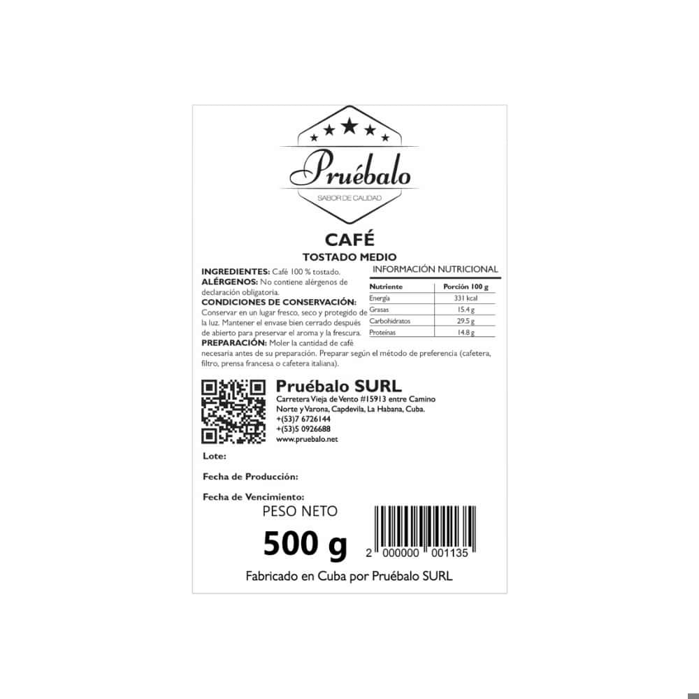 Granos de café tostado medio Pruébalo (500 g / 1.1 lb) - Miniatura 3