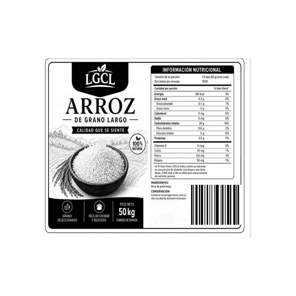 Arroz de grano largo LGCL (50 kg / 110.2 lb) - Miniatura 3