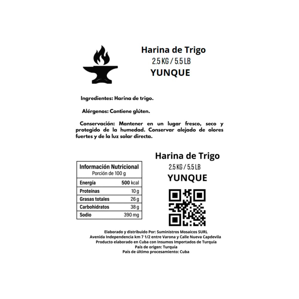Harina de Trigo Yunque (2.5 kg / 5.5 lb) - Miniatura 4