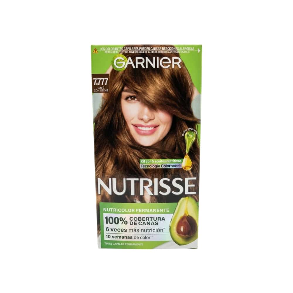 Tinte capilar permanente No. 7.777 café con leche Nutrisse Garnier - Miniatura 2