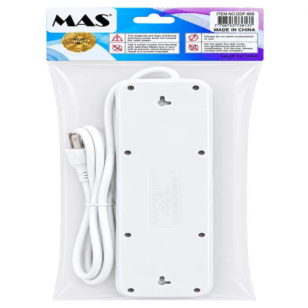 Extensión de 2 m con 10 enchufes con puertos USB MAS - Miniatura 2
