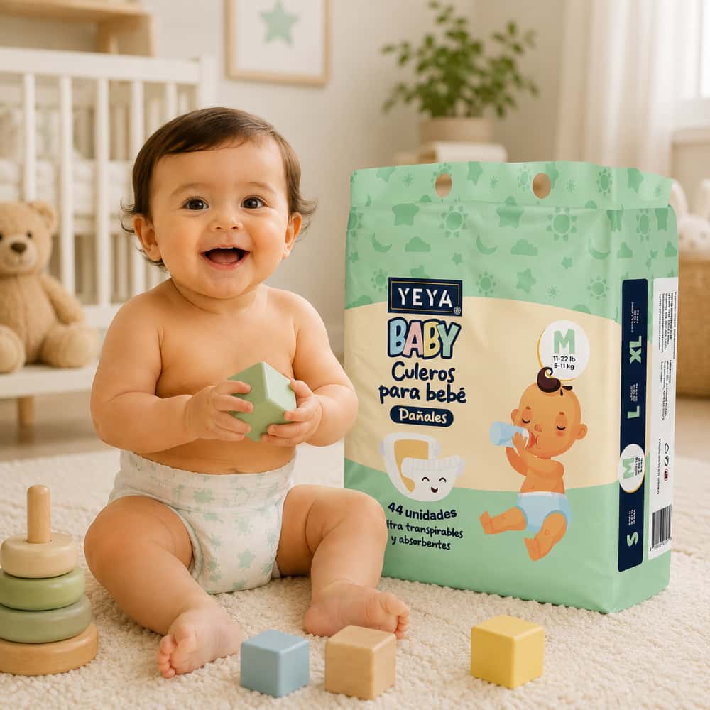Pañales desechables para bebé talla M YEYA (44 U) - Miniatura 4