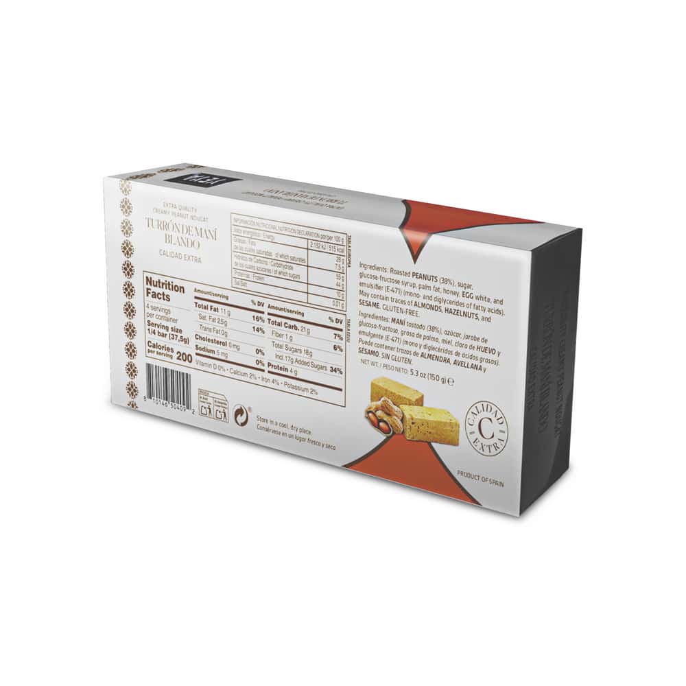 Turrón de Maní Blando Calidad Extra YEYA (150 g / 5.3 oz) - Miniatura 3