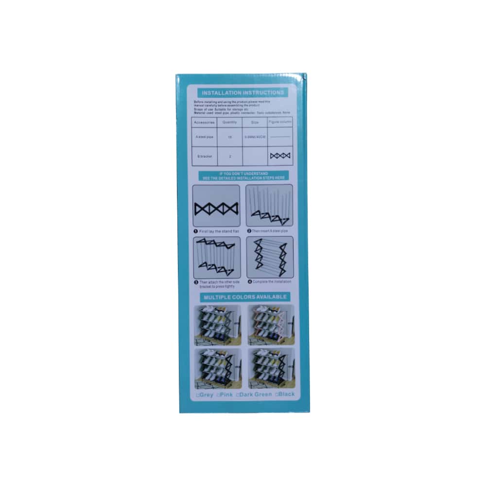 Zapatera de 4 niveles multifuncional para organizar calzado X-Shaped - Miniatura 3
