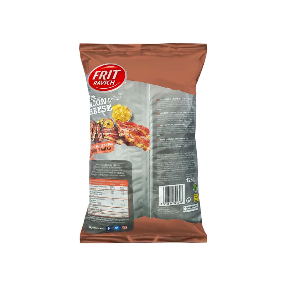 Papas fritas sabor bacon y queso Frit Ravich (125 g / 4.4 oz) - Miniatura 2