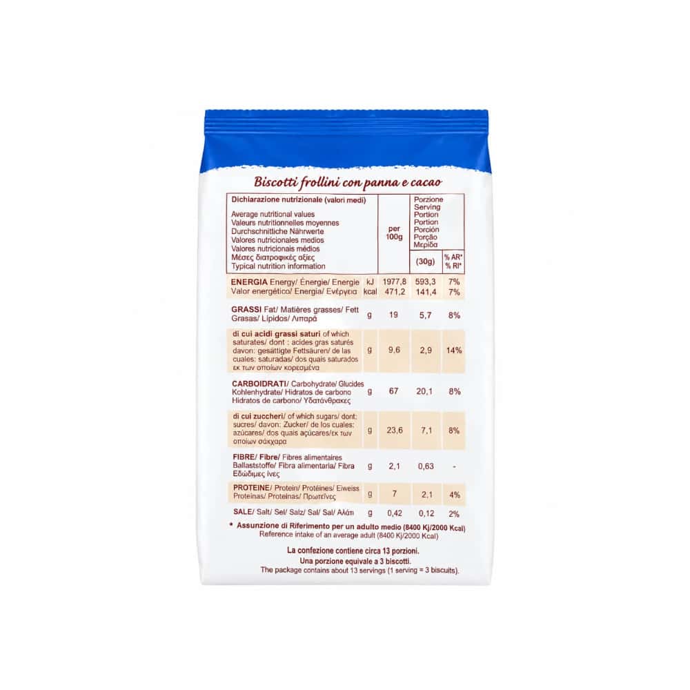 Galletas con nata y cacao Divella Briotti (400 g / 14.11 oz) - Miniatura 2