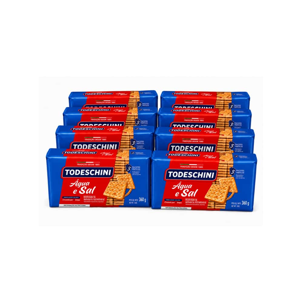 Galletas agua y sal Todeschini (8 x 360 g / 12 oz) - Miniatura 1