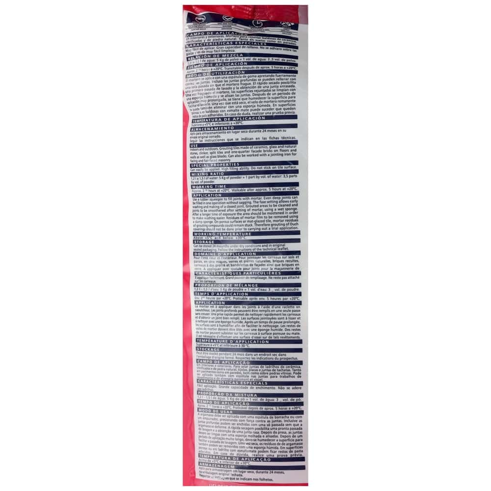 Cemento de cola para juntas color blanco Super Yu (5 kg / 11 lb) - Miniatura 4