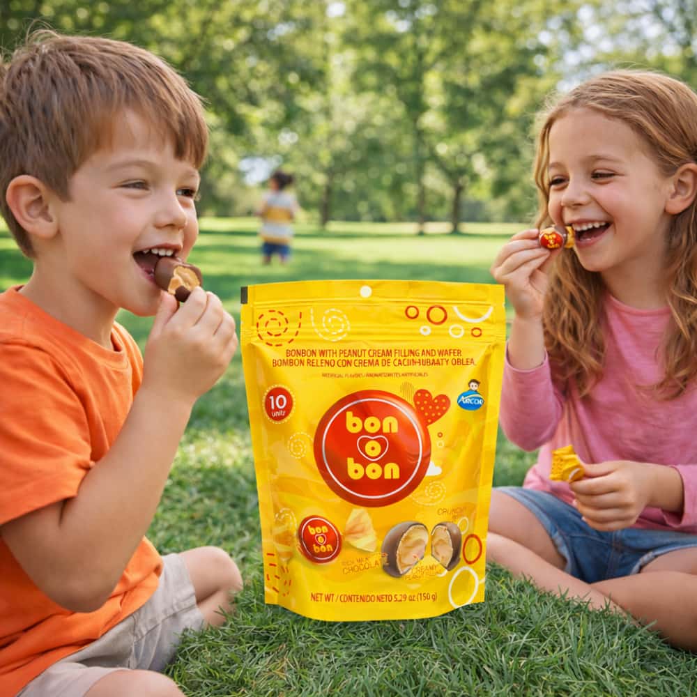 Bombón relleno de crema de maní doypack Bon o Bon (8 x 150 g / 5.29 oz) - Miniatura 5