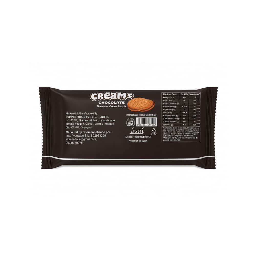 Galletas rellenas con crema sabor a chocolate Creamy Pepe (5 x 35 g / 1.23 oz) - Miniatura 3