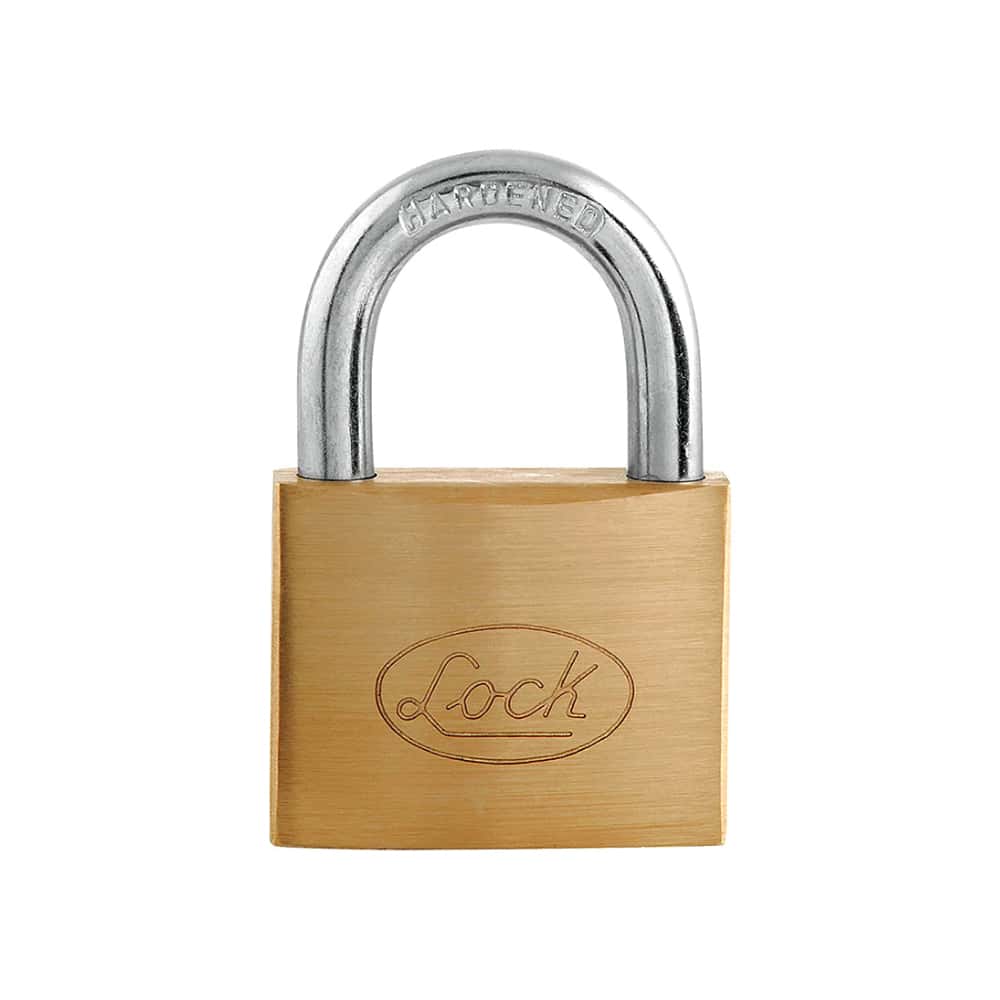 Candado de acero latonado 38 mm llave estándar Lock L22S38ELBB - Miniatura 1