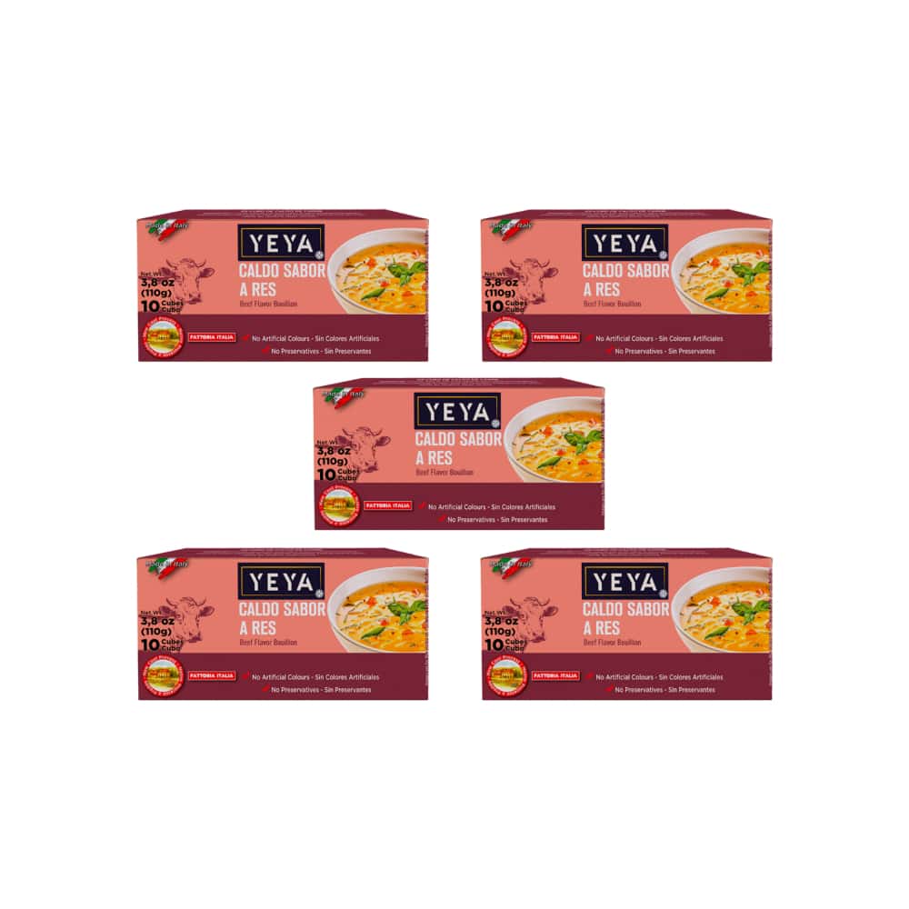 Caldo sabor a res YEYA (5 x 110 g / 3.8 oz) - Miniatura 1