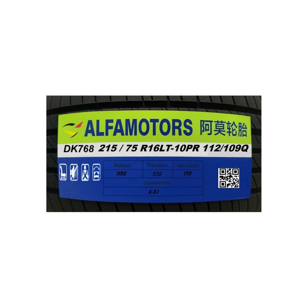 Neumático para autos DK768 215 / 75 R16 LT-10PR 112 /109Q Alfamotors - Miniatura 3