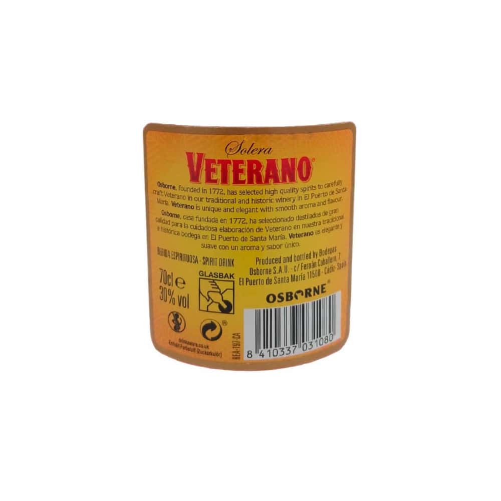 Brandy Osborne Solera 30 % vol Veterano (700 ml) - Miniatura 2