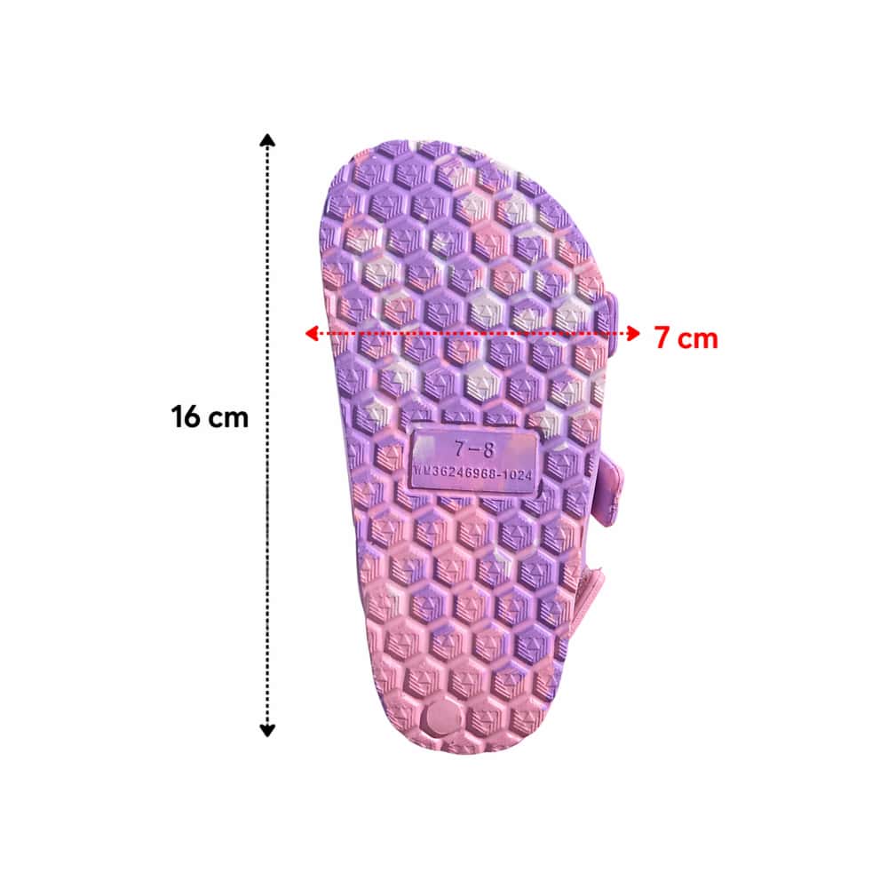 Sandalias de hebillas color rosa degradado para niñas Wonder Nation (Talla 7-8) - Miniatura 2
