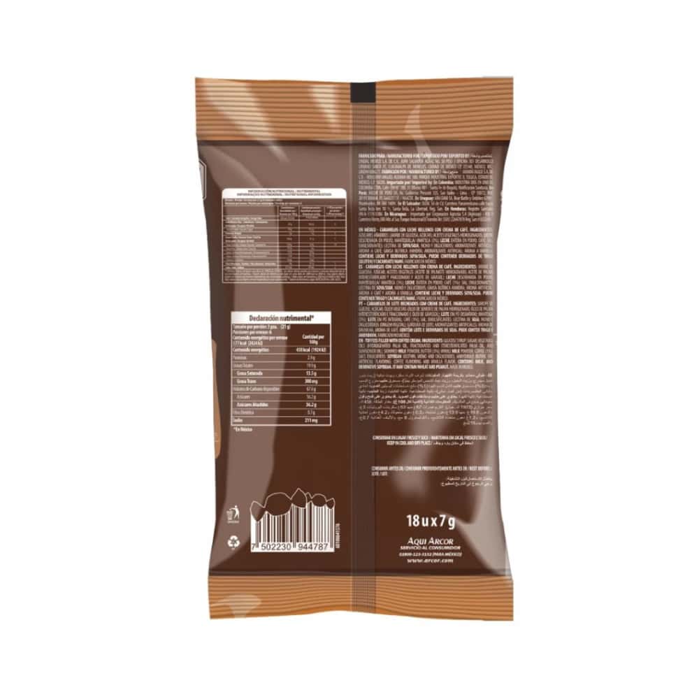 Caramelos con leche rellenos sabor café Arcor (126 g / 4.4 oz) - Miniatura 2