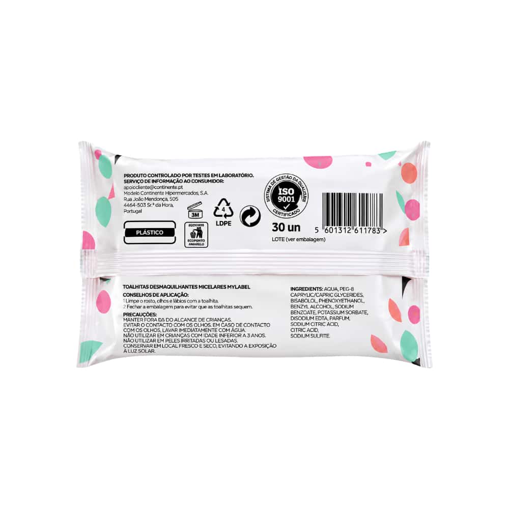 Toallitas desmaquillantes micelares MYLABEL (30 U) - Miniatura 2
