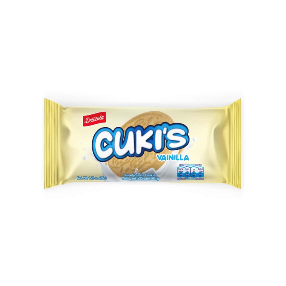 Galletas tipo sándwich con relleno sabor vainilla Cuki´s Delizola (36 g / 1.27 oz) - Miniatura 1