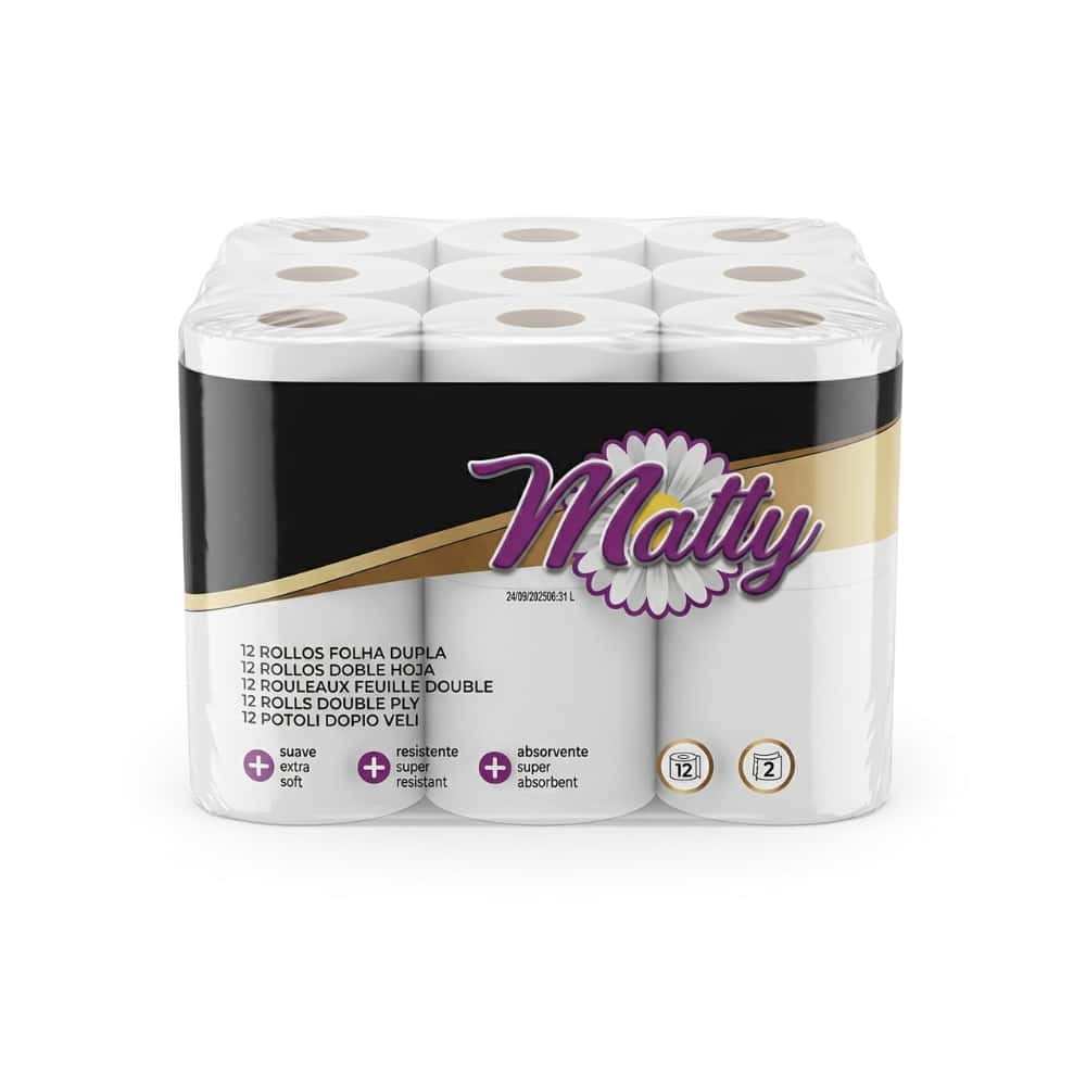 Papel higiénico doble hoja Matty (12 x 35 m) - Miniatura 1