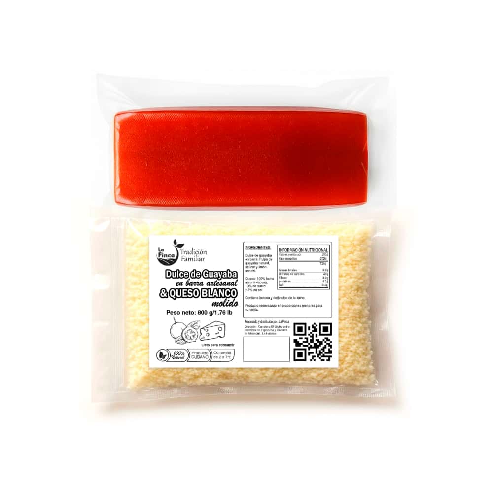 Dulce de guayaba en barra + Queso blanco molido La Finca (800 g / 1.76 lb) - Miniatura 2