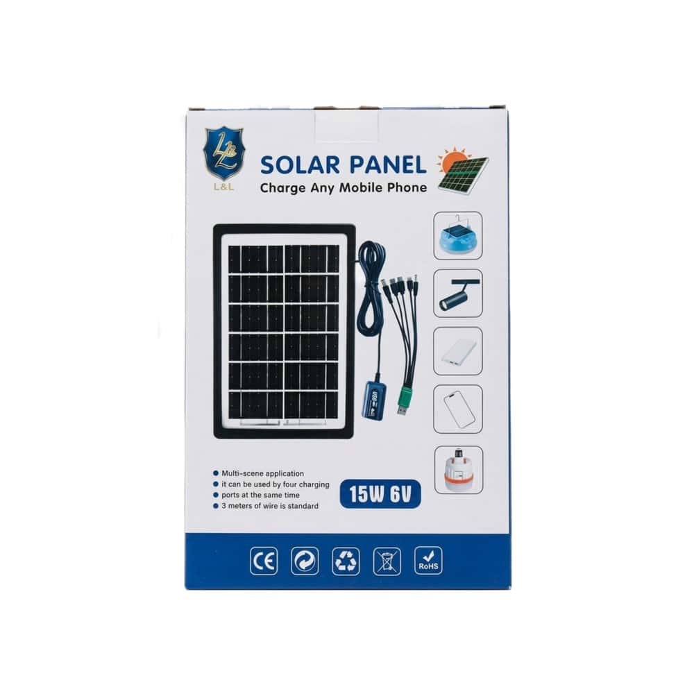 Panel solar portátil L&L (15W 6V) - Miniatura 3