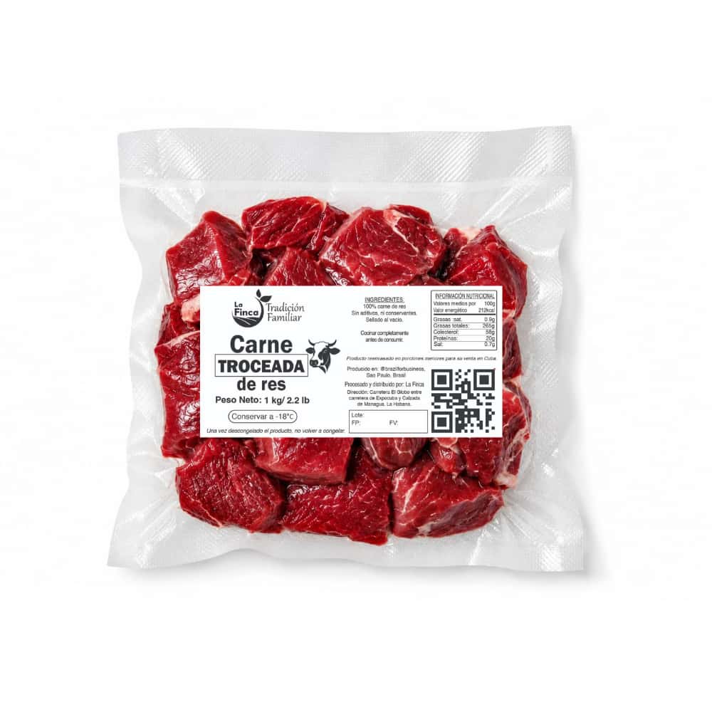 Carne troceada de res La Finca (1 kg / 2.2 lb) - Miniatura 3