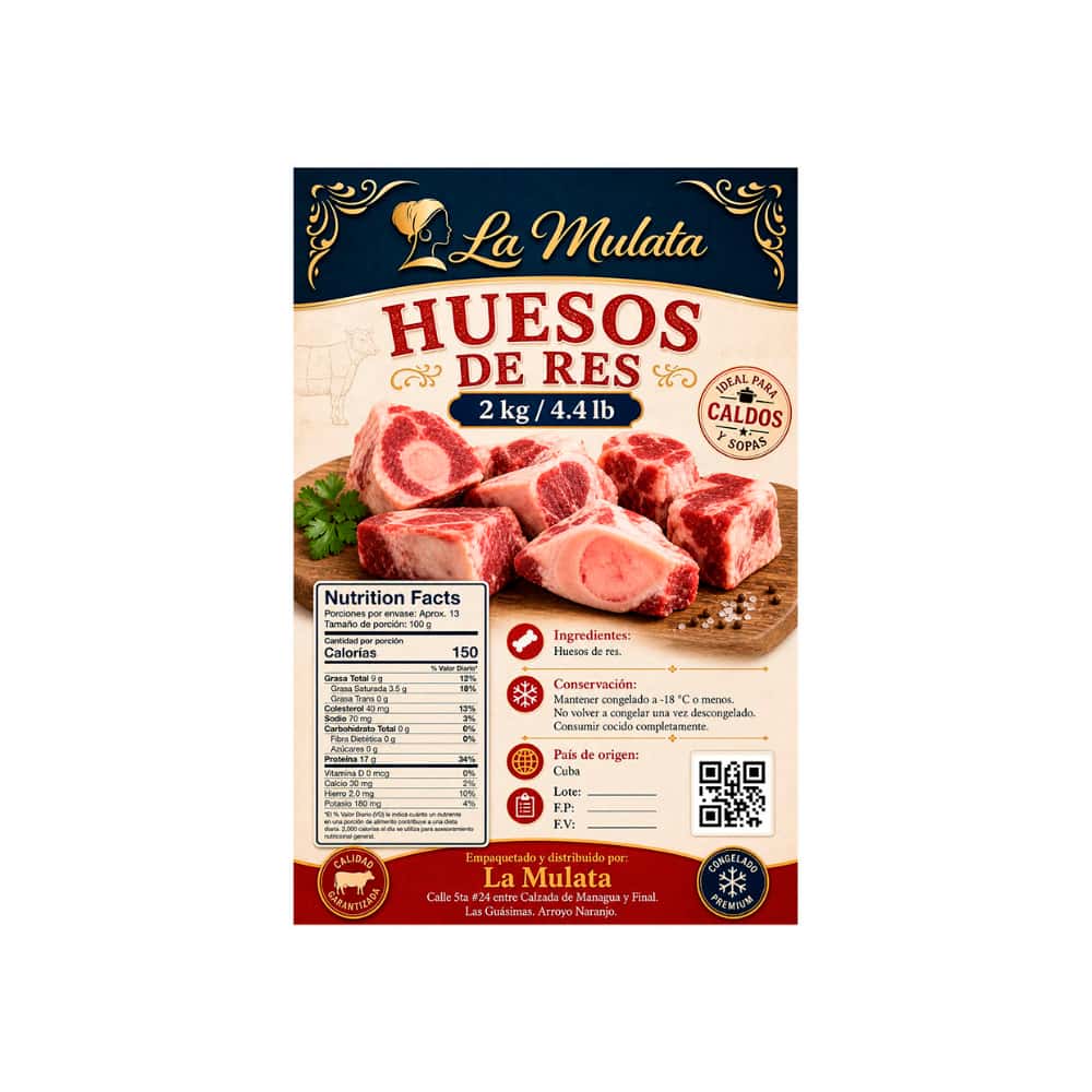 Huesos de res La Mulata (2 kg / 4.4 lb) - Miniatura 2