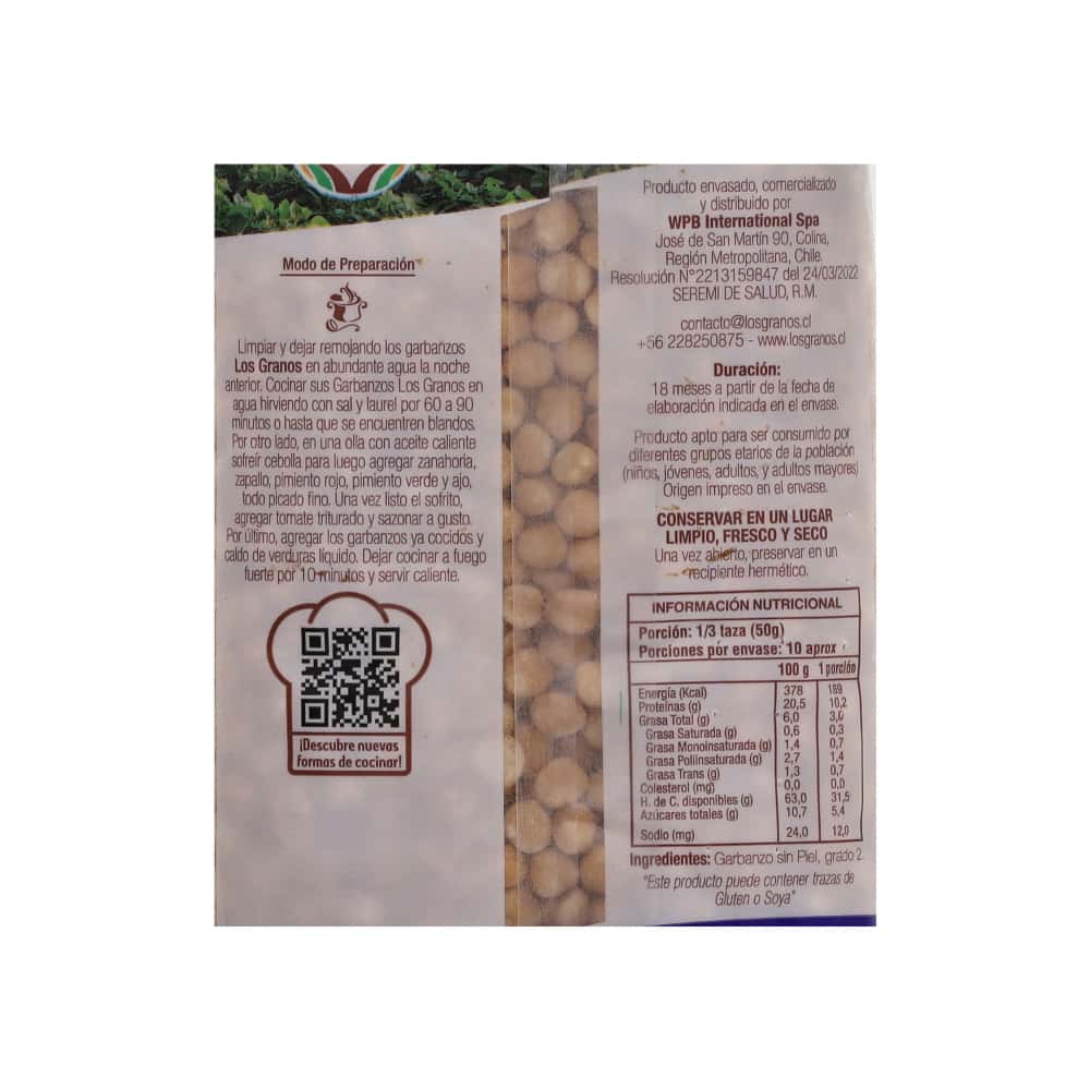 Garbanzos sin piel Los Granos (500 g / 1.10 lb) - Miniatura 3