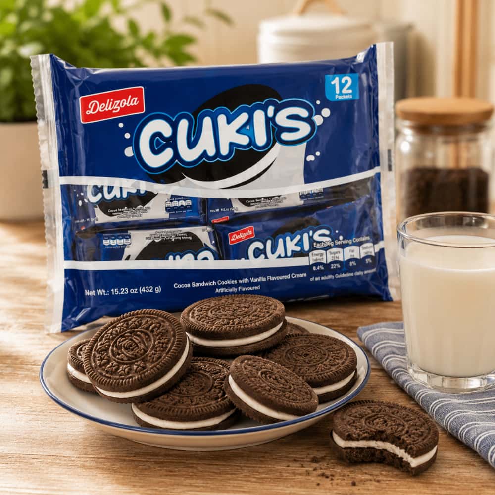 Galletas de cacao rellenas de vainilla Delizola (432 g / 15.24 oz) - Miniatura 3