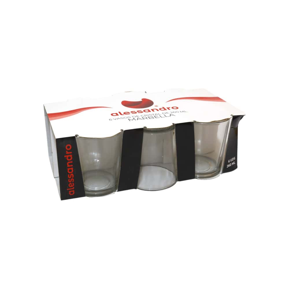 Juego de vasos de cristal marbella de 260 ml Alessandro (6 U) - Miniatura 3