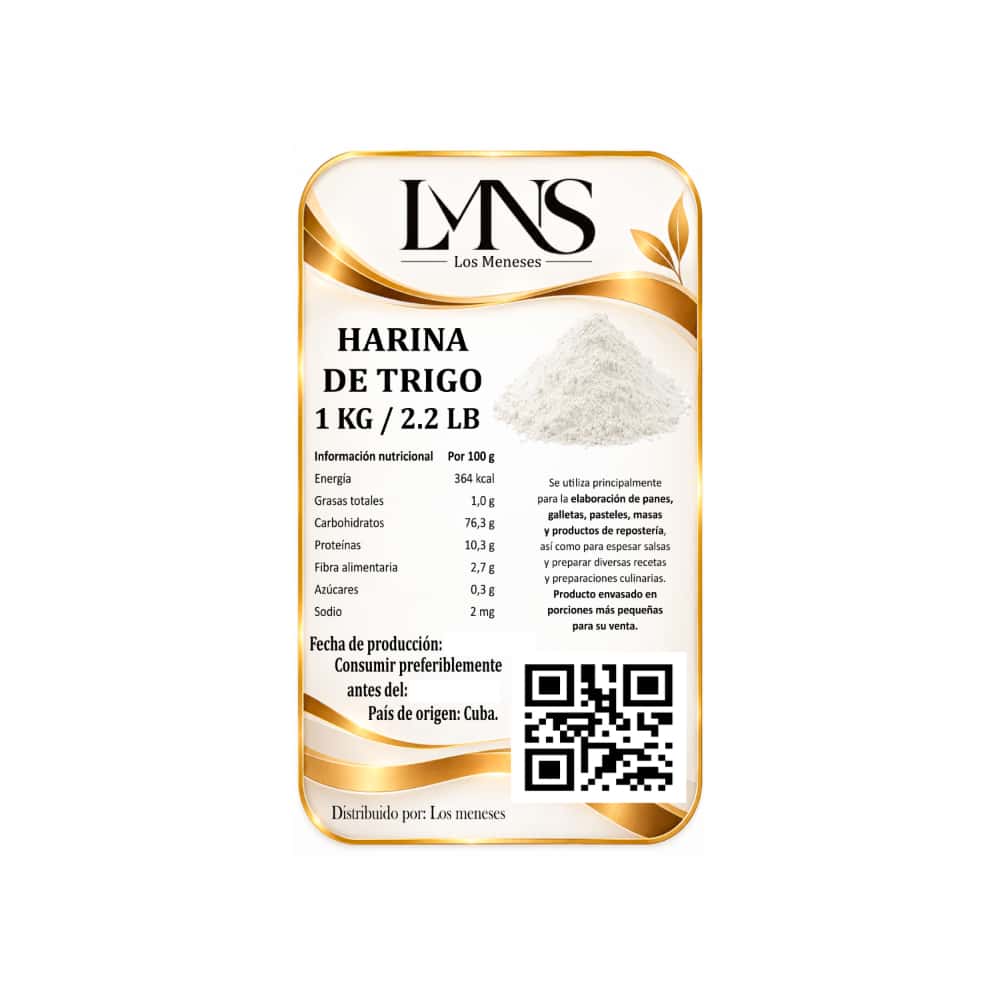 Harina de trigo Los Meneses (1 kg / 2.2 lb) - Miniatura 2