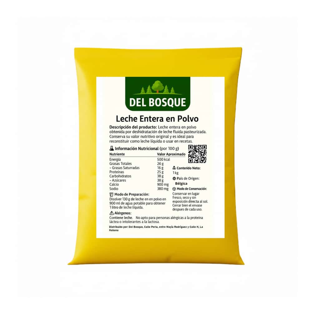 Leche en polvo entera Del Bosque (1 kg / 2.2 lb) - Miniatura 3