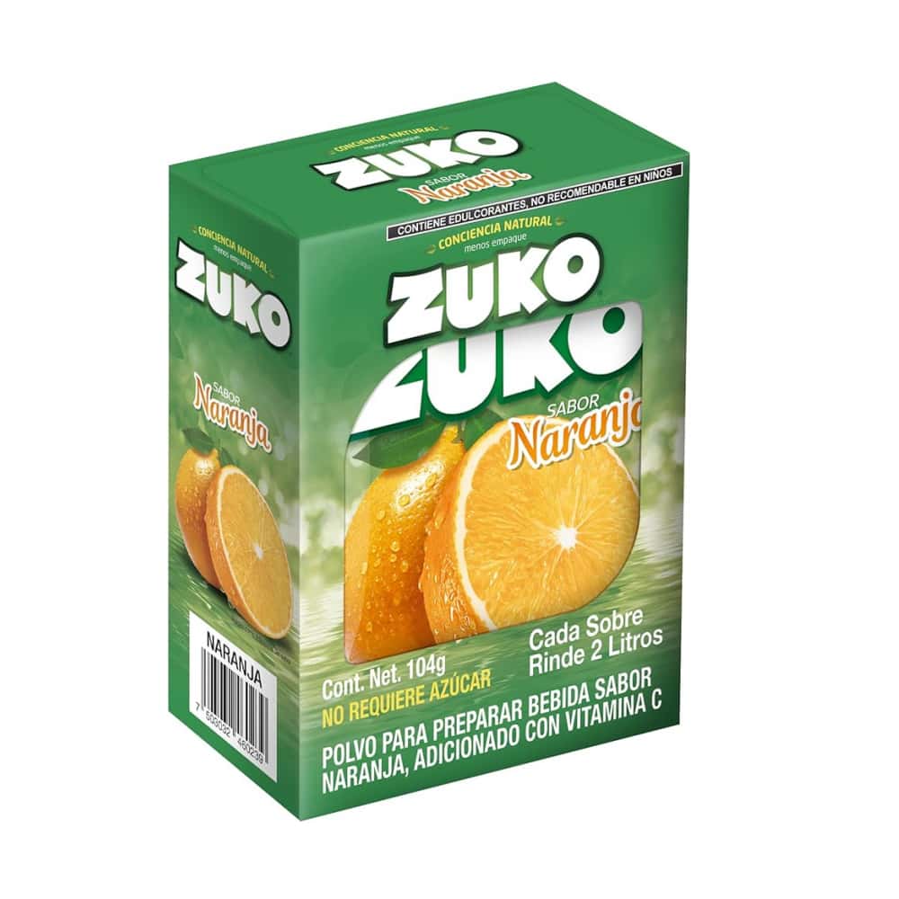 Refresco instantáneo sabor naranja Zuko (104 g / 3.67 oz) - Miniatura 1