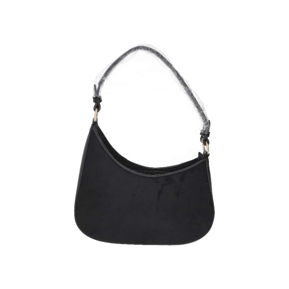 Bolso de hombro negro con acabado gamuza y asa ajustable Isabella (1 U) - Miniatura 1