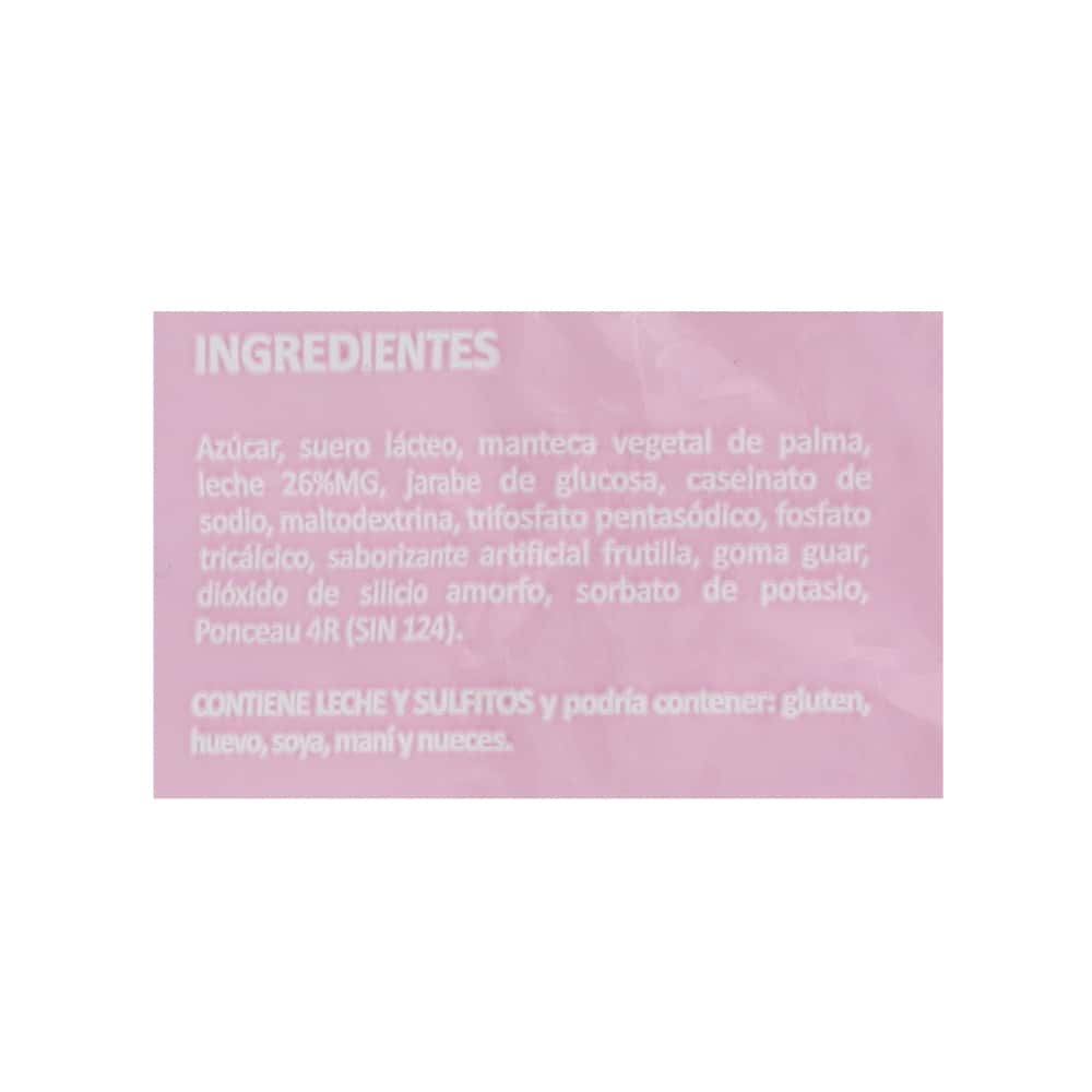 Leche en polvo sabor frutilla -fresa- Macro Food (1 kg / 2.2 lb) - Miniatura 3