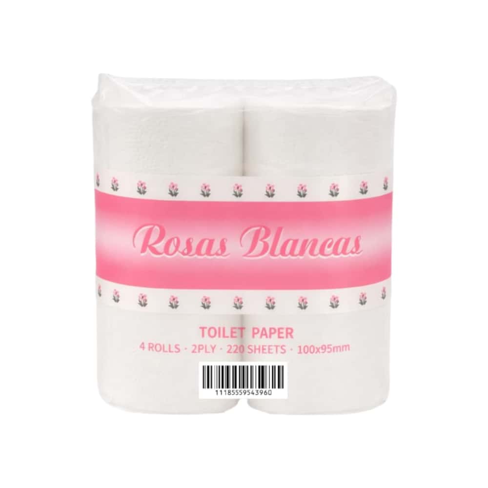 Papel higiénico 2 capas Rosas Blancas (4 U) - Miniatura 3