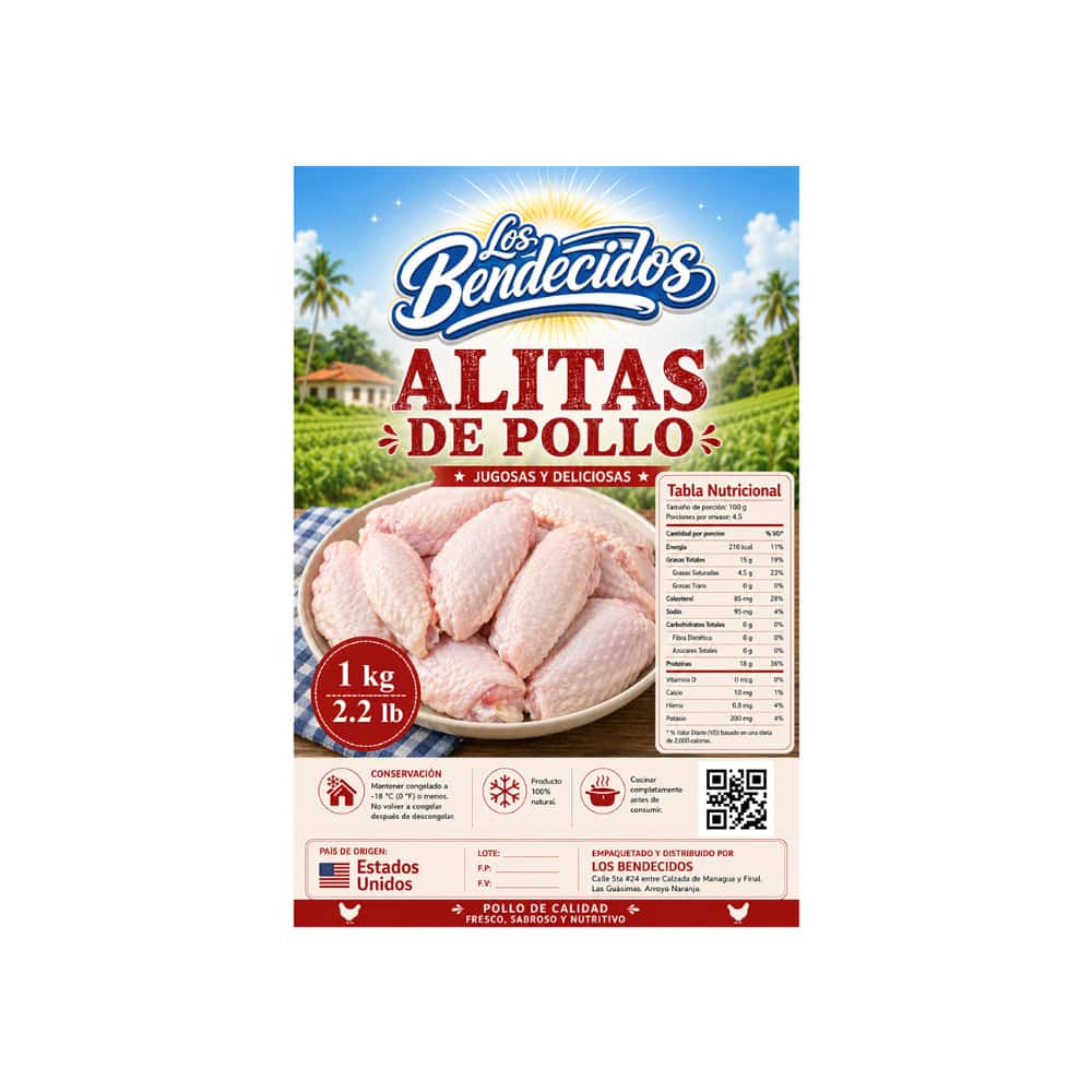 Alitas de pollo Los Bendecidos (1 kg / 2.2 lb) - Miniatura 2