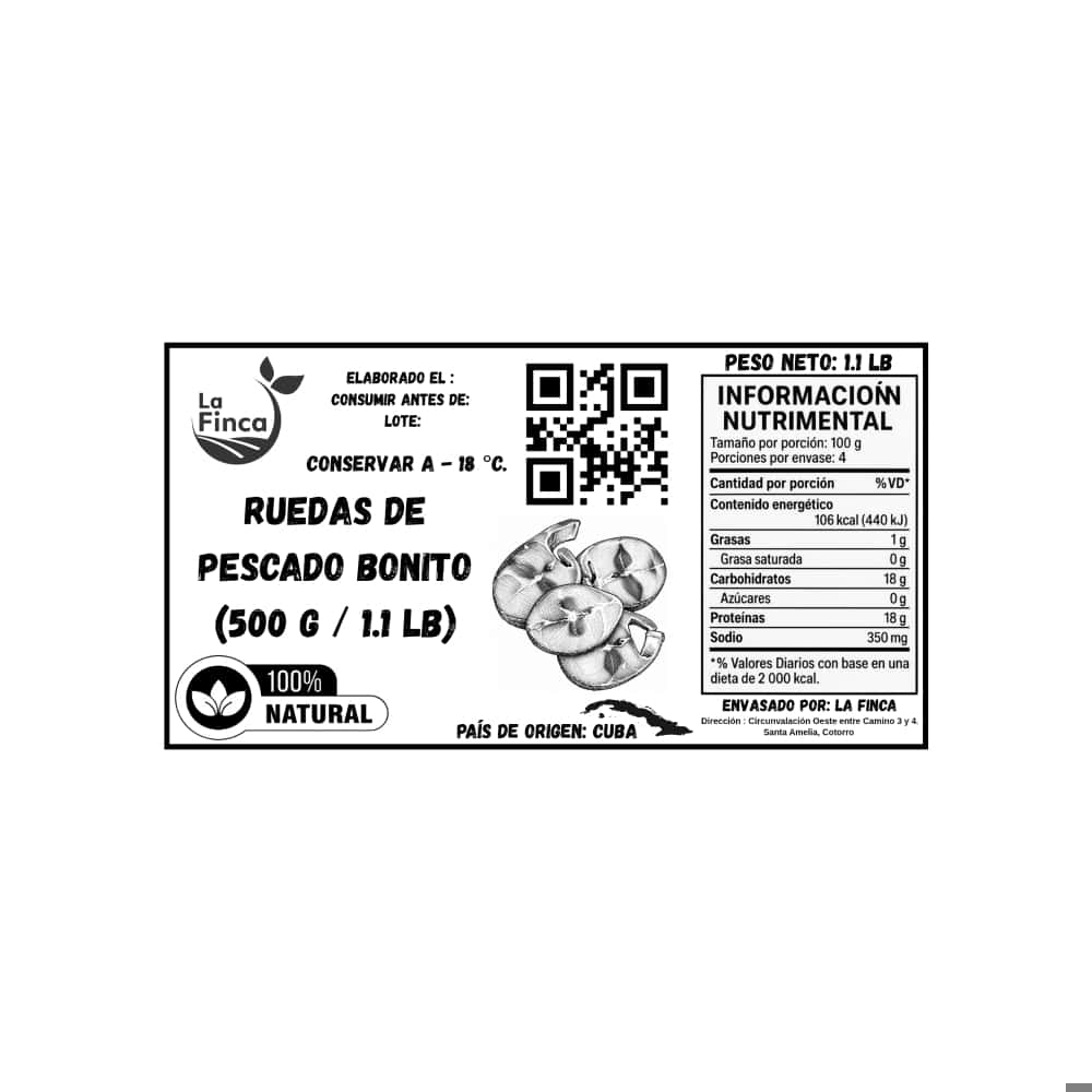 Ruedas de pescado Bonito La Finca (500 g / 1.1 lb) - Miniatura 4