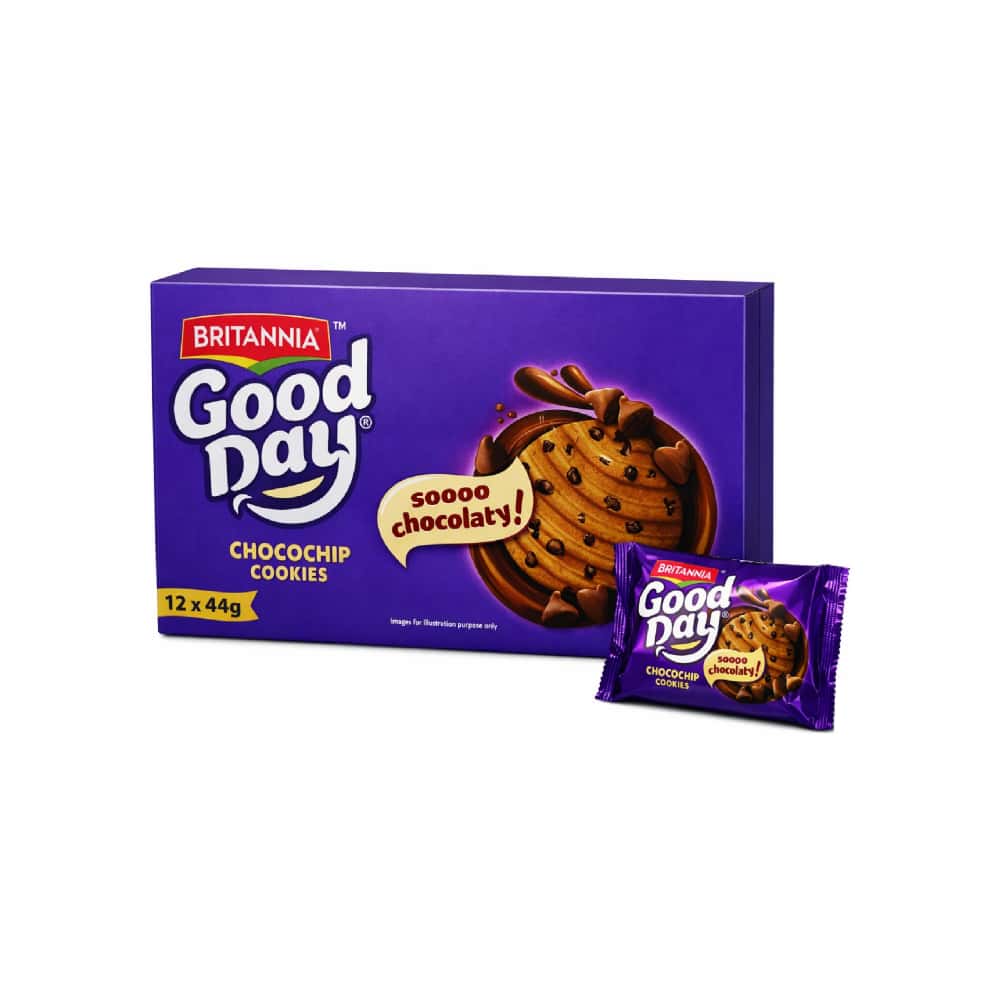 Galletas con chispas de chocolate Britannia Good Day (12 x 44 g / 1.55 oz) - Miniatura 1