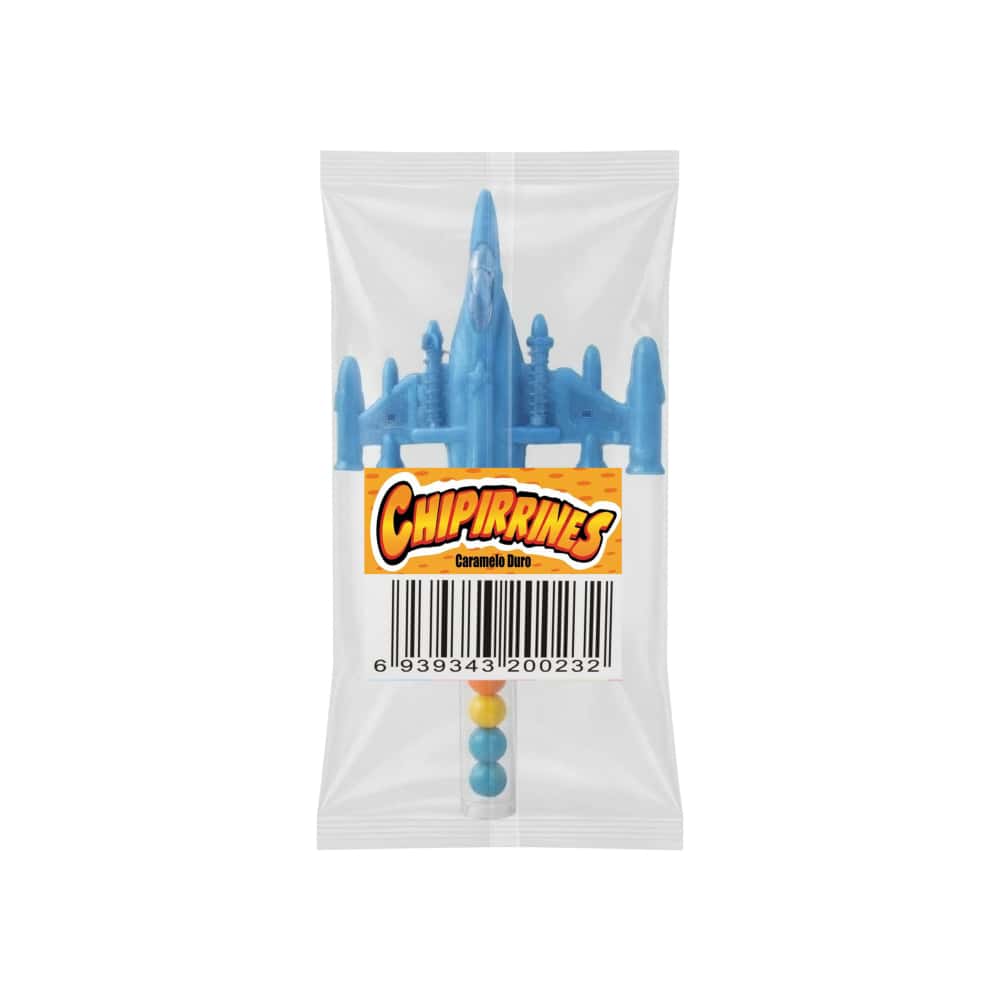 Avión de juguete azul con caramelos Chipirrines - Miniatura 2