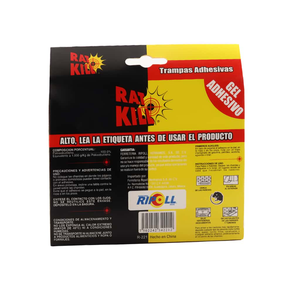 Trampas chicas de gel adhesivo para ratones e insectos Rat Kill (2 U) - Miniatura 5