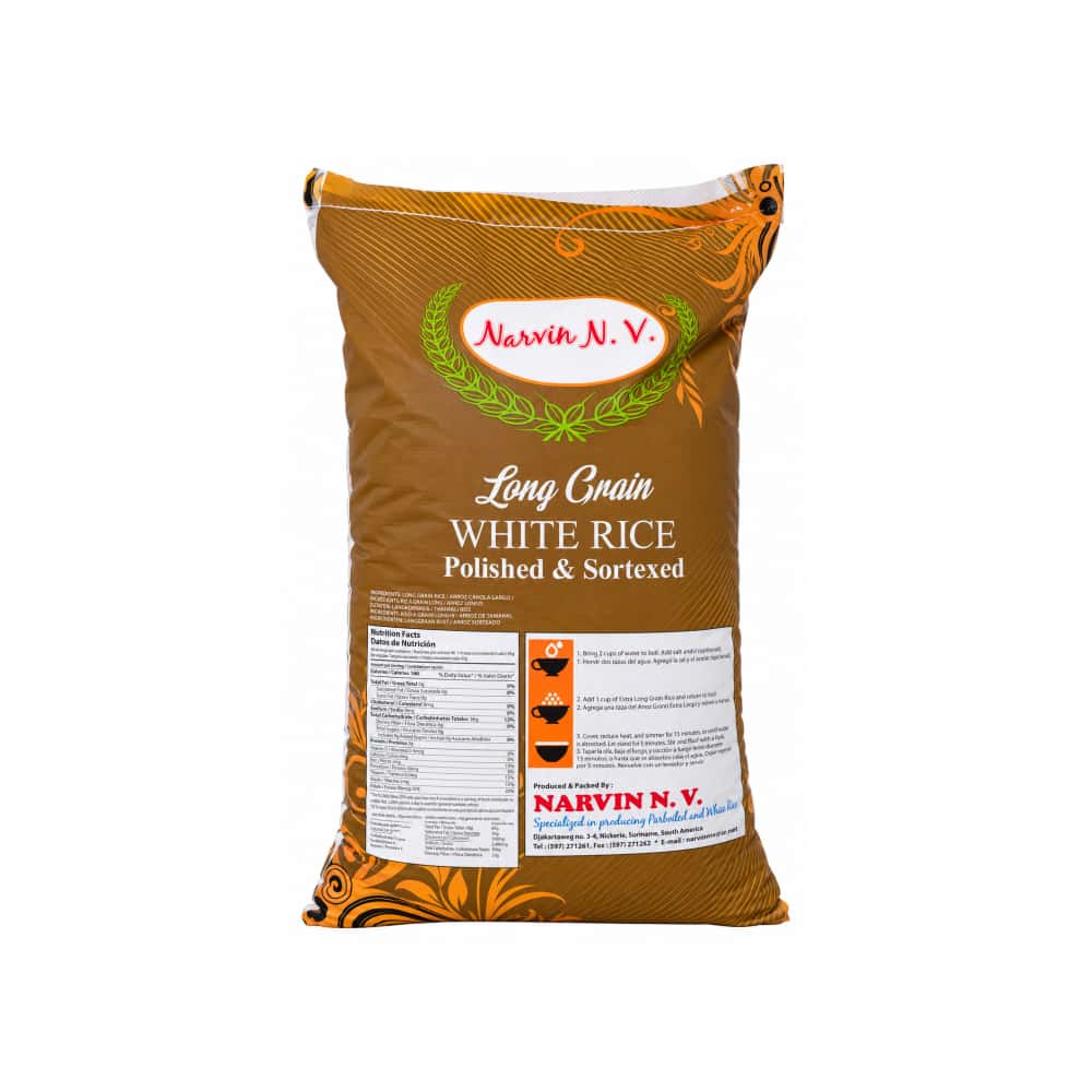 Arroz blanco de grano largo Narvin N. V. (45 kg / 100 lb) - Miniatura 2