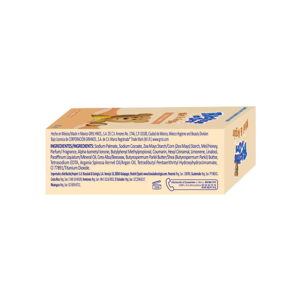 Jabón de tocador para bebé de miel y argán Ricitos de Oro (90 g / 3.17 oz) - Miniatura 5