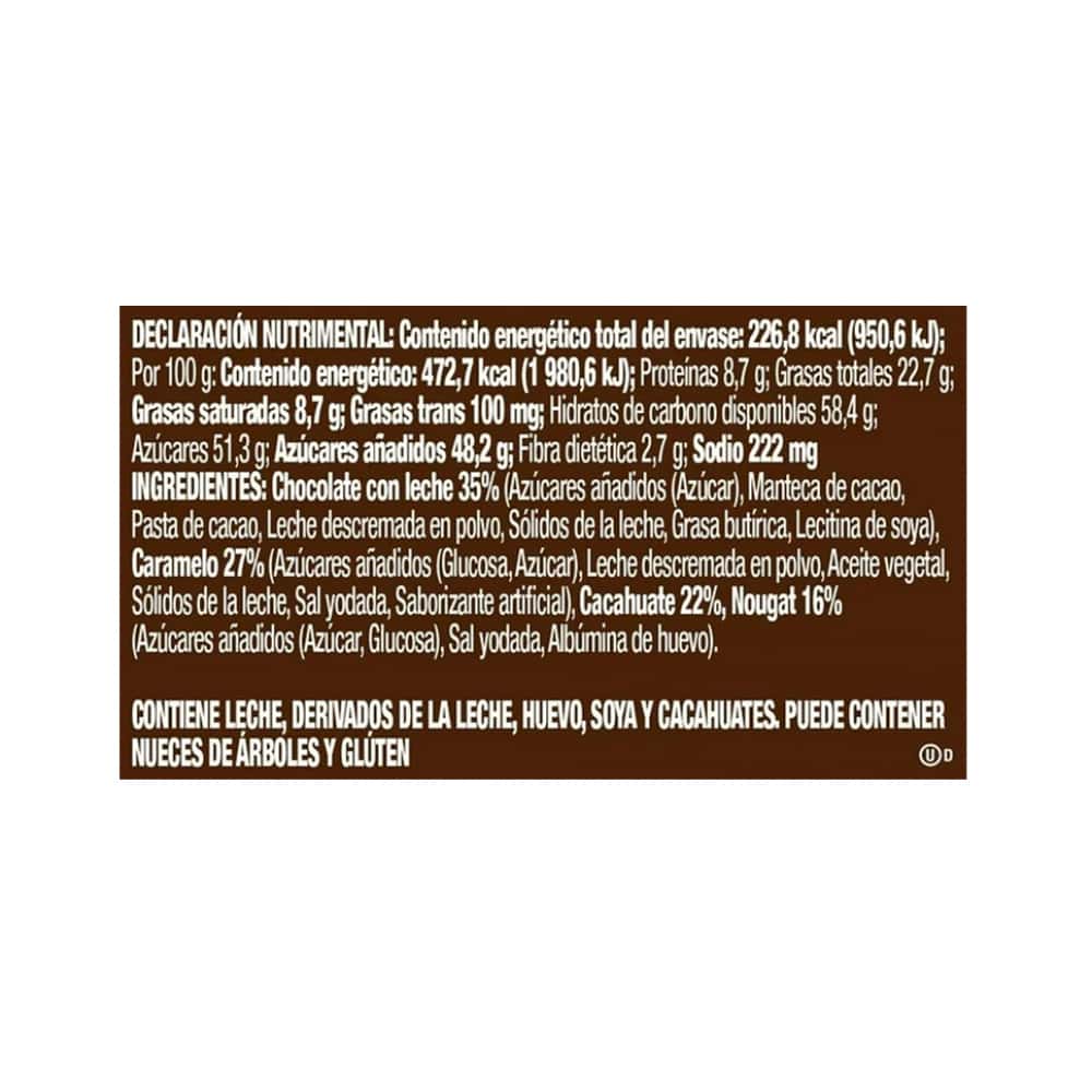 Barra de chocolate con relleno de caramelo y cacahuetes Snickers (48 g / 1.69 oz) - Miniatura 4