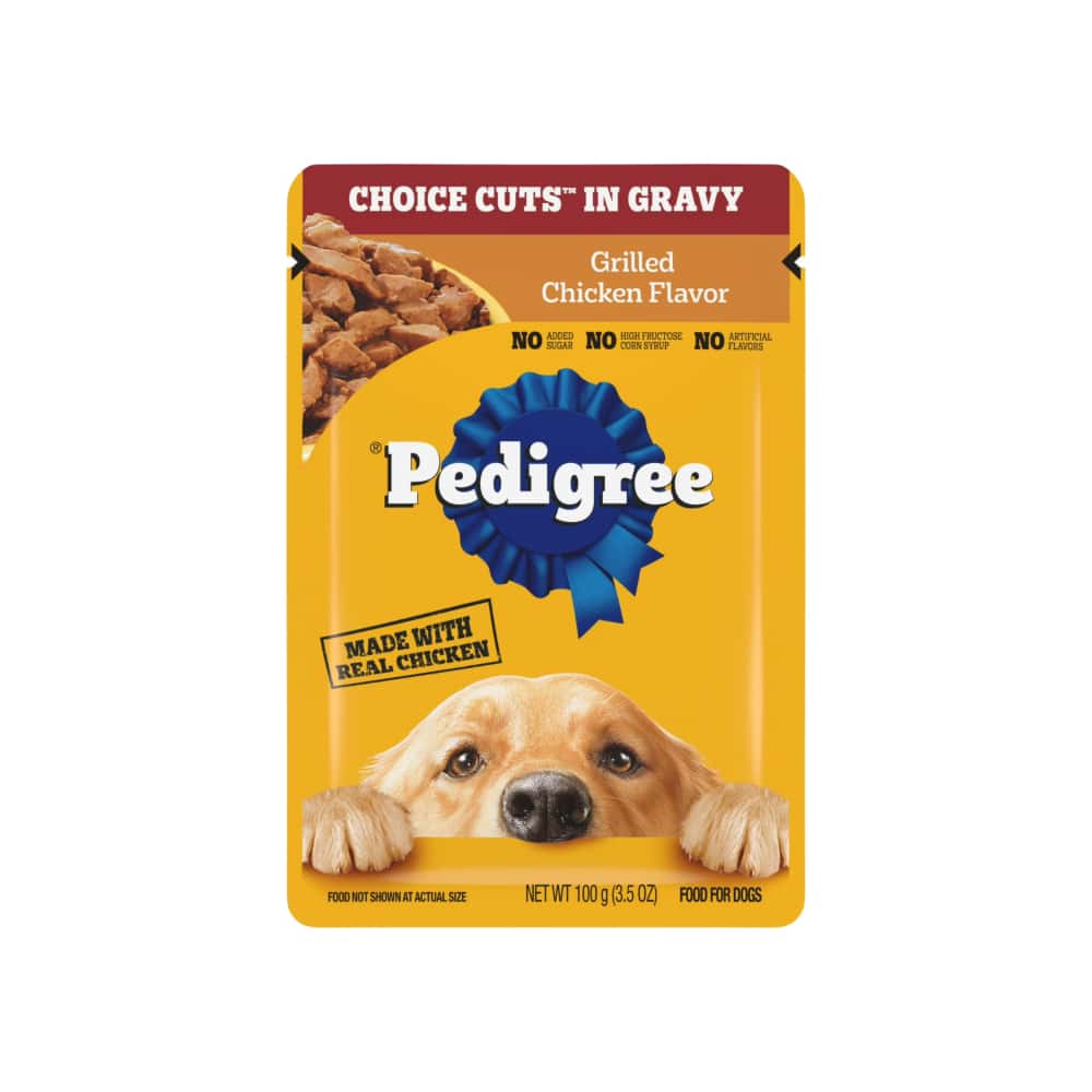 Alimento húmedo para perros adultos sabor a pollo a la parrilla Pedigree (100 g / 3.5 oz) - Miniatura 1