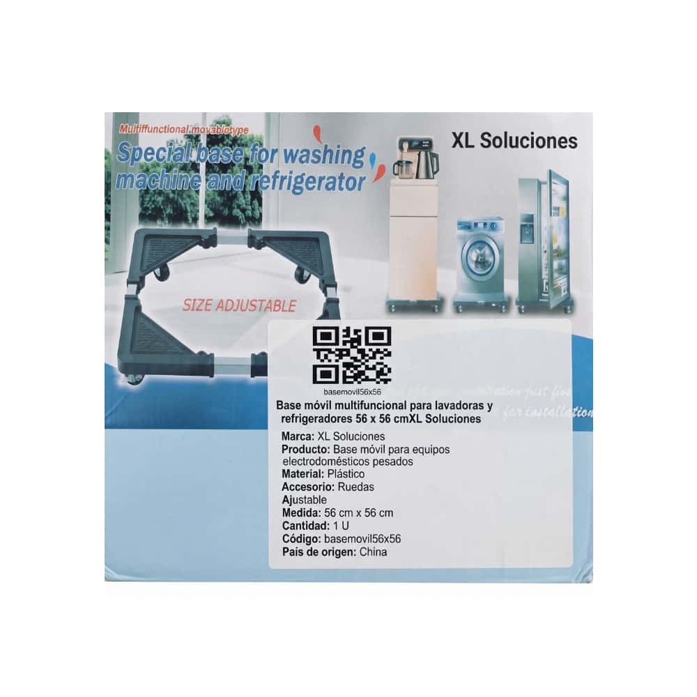 Base móvil multifuncional para lavadoras y refrigeradores 56 x 56 cm XL Soluciones - Miniatura 5
