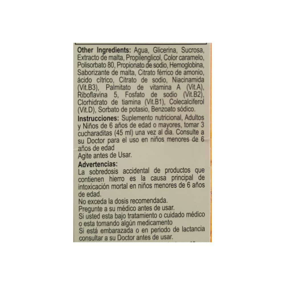 Extracto de Malta con Hemoglobina fortificada con Hierro Elp Essential (240 ml / 16 fl oz) - Miniatura 5