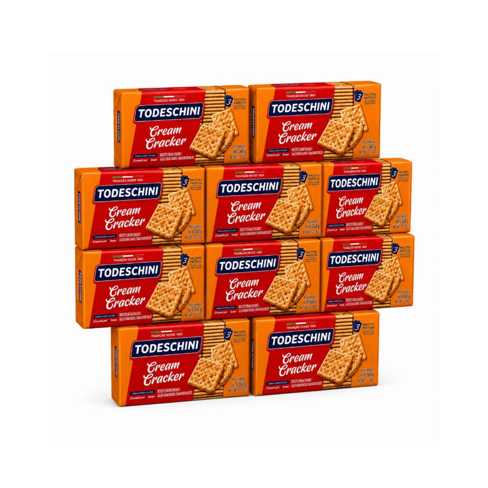 Galletas cream cracker Todeschini (10 x 360 g / 12.7 oz) - Miniatura 1