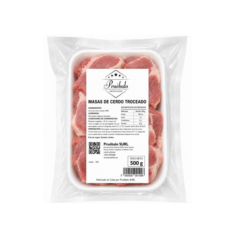 Carne de cerdo troceada Pruébalo (500 g / 1.1 lb) - Miniatura 2
