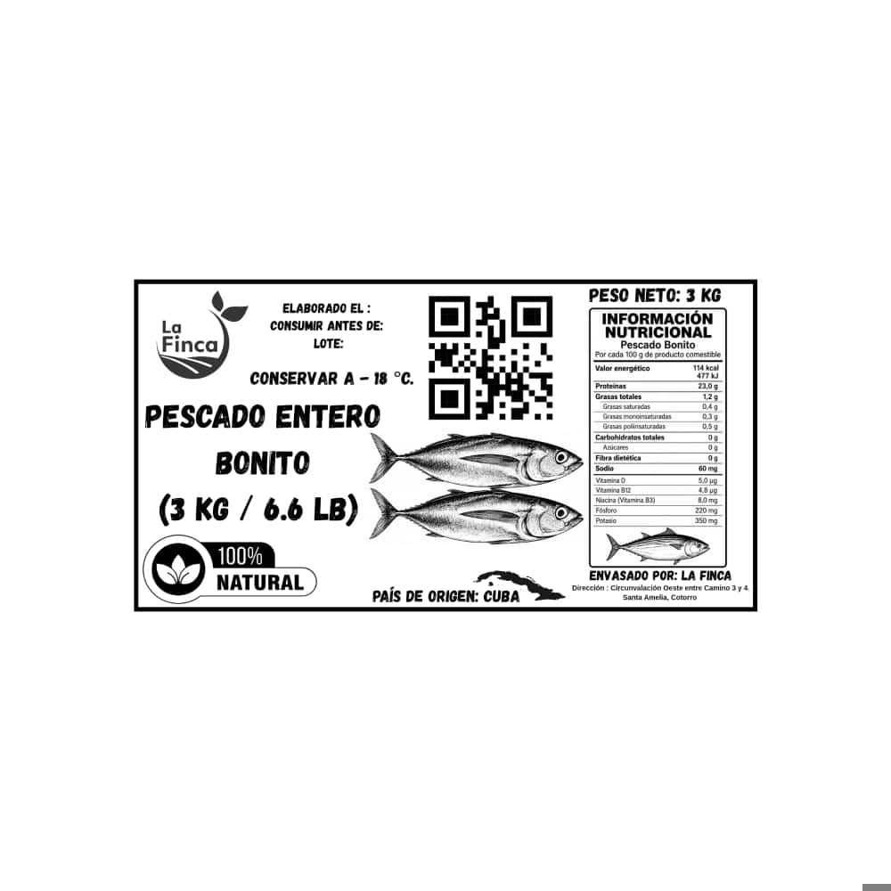 Pescado entero Bonito La Finca (3 kg / 6.6 lb) - Miniatura 3